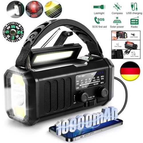 10000mah solar handkurbel - 10000mah,