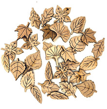 60 Holz Blätter Tischdeko