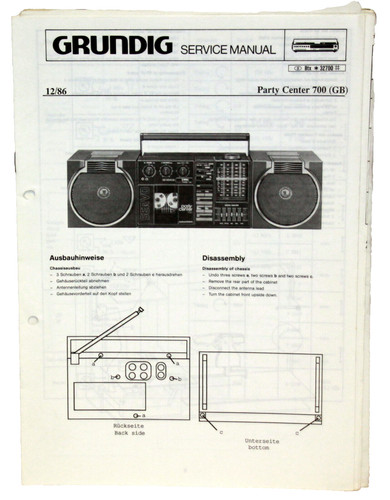 Grundig service manual party - service,