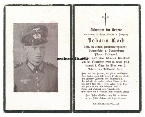 Orig sterbebild brüder - orig.,