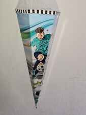 Fußballer Schultüte Zuckertüte 85cm ROTH eckig stabil Tüll stabile Spitze neuw.