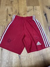 adidas Short Herren kurze Fußballhose Trikothose rot Drei Streifen