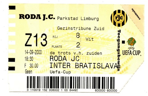 Ticket roda kerkrade - ticket,