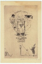 Exlibris bookplate radierung - exlibris,