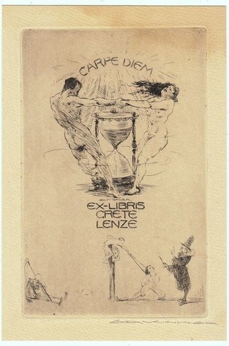 Exlibris bookplate radierung - exlibris,