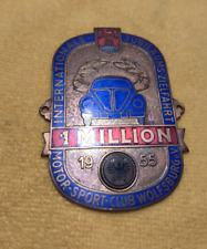 Plakette 1 Millionen Käfer Volkswagen ADAC Zielfahrt Motor-Sport-Club Wolfsburg