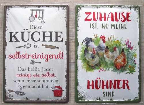 Blechschild hühner oder - hühner,