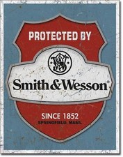 Blechschild Smith and Wesson