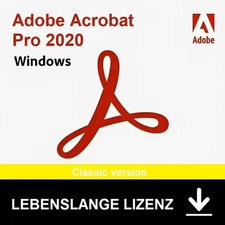 Adobe Acrobat Pro 2020 | PDF-Editor | Lebenslange Nutzung | 1 Gerät | Windows