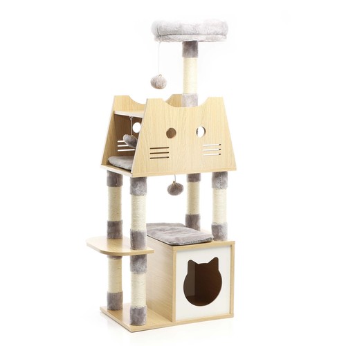 Fudajo katzenkratzbaum holz - katzenkratzbaum,