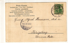 Reich  Brief / Karte- Germania Insterburg 19.02.1905