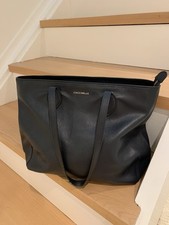 Coccinelle Umhänge Schulter Hand Tasche Damen Blau Navy Edel Leder