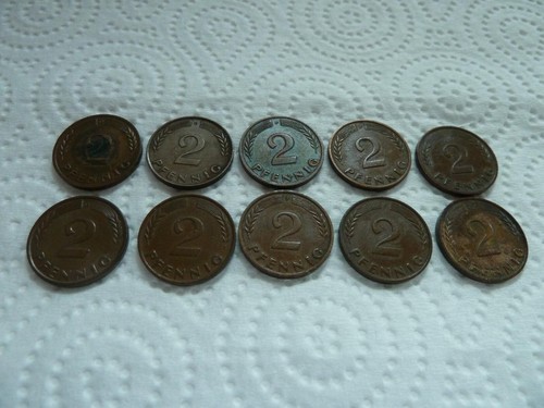 Numismatiker 10x pfennig - 10x,