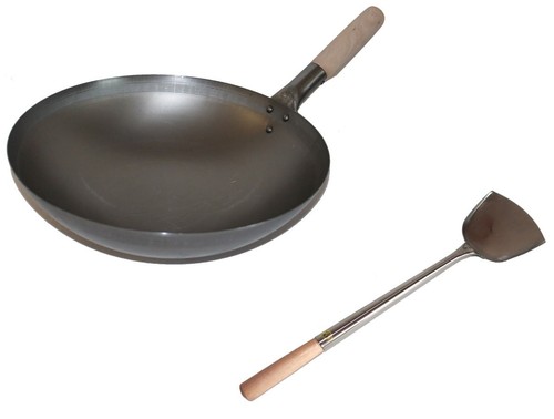 Wok set pfanne 40cm runder - wok,