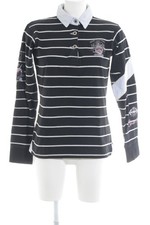 L'ARGENTINA Polo-Shirt Damen Shirt Gr. DE 36 schwarz-hellgrau Casual-Look