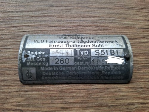 Original ddr typenschild - ddr,