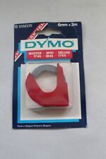 Vintage Dymo Label Rolle für Master Mini Deluxe 1745 1845 1765 6mm x 2 m schwarz