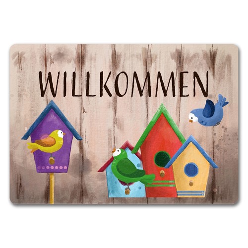 Willkommen fußmatte 35x50 - fußmatte,