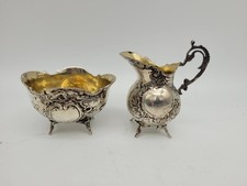 Silber 800 Milchkanne & Schale