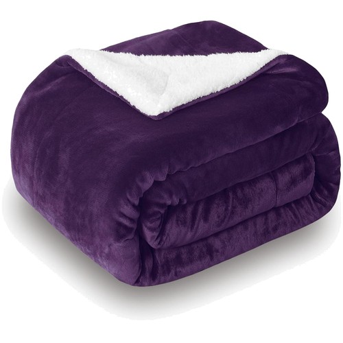 Sherpa decke aubergine - sherpa,