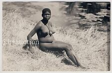 SW Africa PREGNANT NUDE WOMEN / NACKTE SCHWANGERE FRAU * Vintage 20s Photo PC