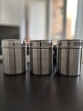 3 Eilles Premium Edelstahl Teedosen  á 350 ml, neuwertig mit Glasdeckel