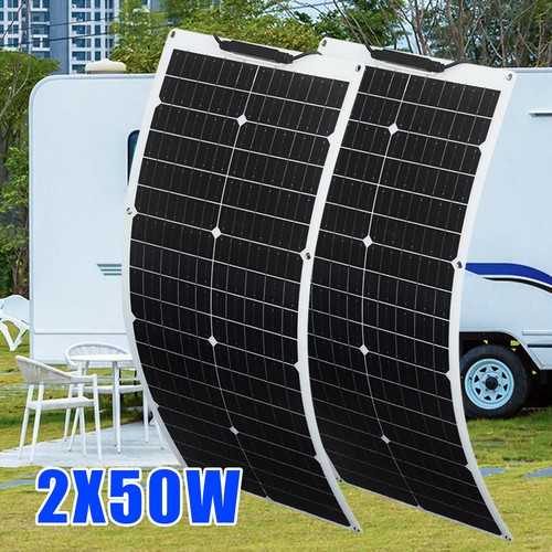 100w solarpanel 2x50w flexibel - 100w,