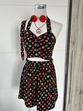 Kostüm Karneval Fasching Damen Hippie Woodstock Flower Power Blumen Gr. S/36