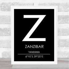 Zanzibar Tanzania Coordinates