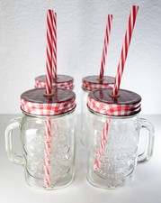 Trinkgläser mit Deckel Limoglas Eistee 