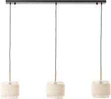 Leonique Decken Pendel Hänge Lampe Leuchte NAYELI 3-flammig Textil Schirm Beige
