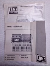Bedienungsanleitung, ITT Schaub-Lorenz, Touring cassette 108, gebraucht