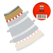 Scalextric C8281 Innenrandstreifen Radius 3 22,5° 4 Stück inkl. Leitplanke 1:32
