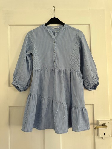 Zara kinder kleid weiß blau - kleid, weiß/blau