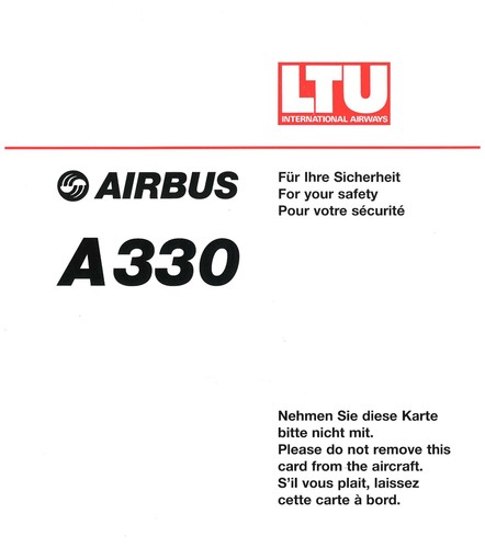 Safety card ltu - /, airbus