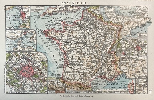 Antike historische landkarte - historische,