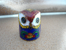 Cloisonne fingerhut eule figur - cloisonne,