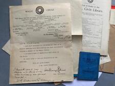 Wahlbrief zum Zauberkreis, plus Mitgliederliste und Ephemera, 1931