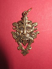 Green Man, Cernunnos, Bronze Anhänger, Bronzeschmuck, Keltisch, Mittelalter, Neu