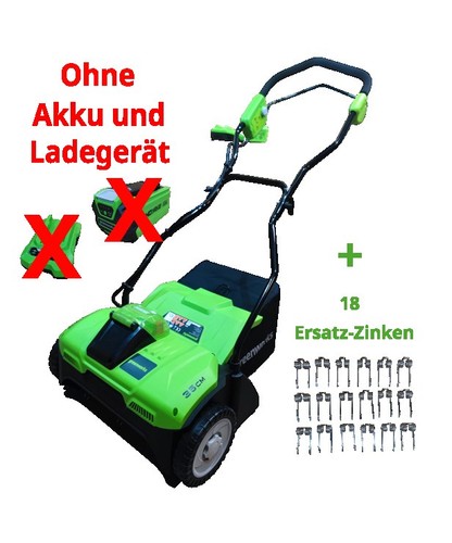 Greenworks akku vertikutierer - akku,