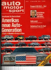 Zeitschrift Auto Motor und Sport AMS Februar 1980 Nr.4 Amerikanische Autos