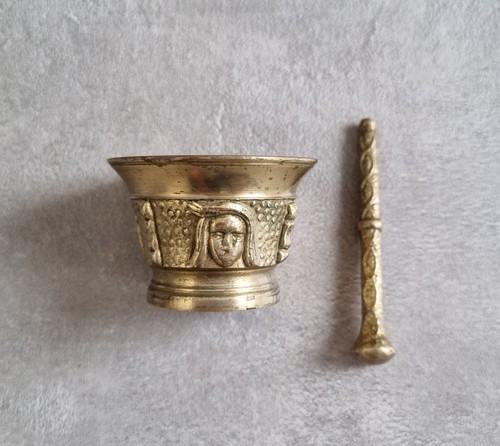 Messing bronze antik mörser - bronze,
