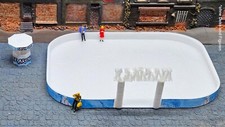 Eislaufbahn "Ice Arena" Spur H0 1:87 Bausatz für Winter Weihnachten inkl. Kasse