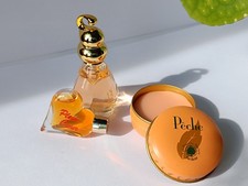 Parfum Miniaturen Sultane +Plein Coeur Herzflakon+Peach Parfum Creme TOP Vintage