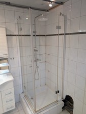 Duschkabine eckeinstieg 75x75 Echtglass 5mm