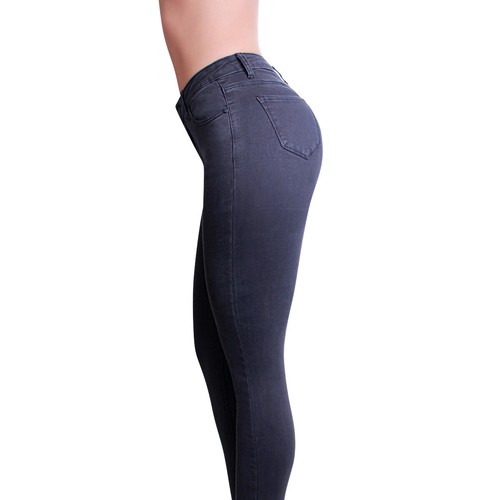 Damen skinny jeans high - high, waist