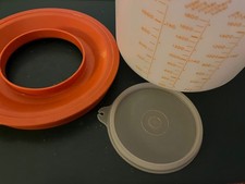 Tupperware Großer Candy, 2,0 l transparent,orange,Spritzschutz+Deckel,wie NEU 