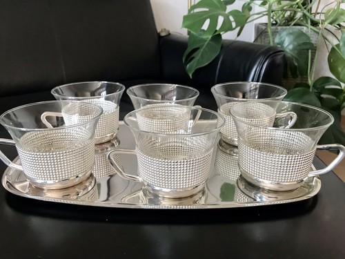 Vintage 60er teeglashalter - 60er, 6x