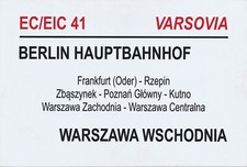 Zuglaufschild EIC 44 SPREWA