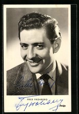 Ansichtskarte Musiker Fred Frohberg lächelt, Autograph 